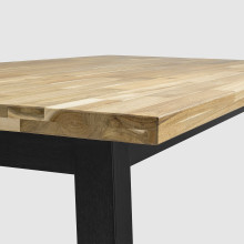 SKOGSTA Table, counter height acacia/black, 150x74 cm