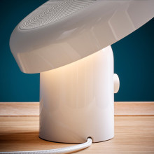 BLOMPRAKT Bluetooth speaker lamp, beige