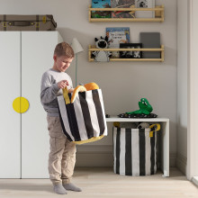 NICKY حقيبة تخزين, أسود أبيض/مخطط