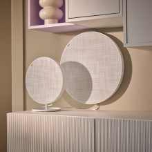 SOLSKYDD Bluetooth speaker, white, 45 cm