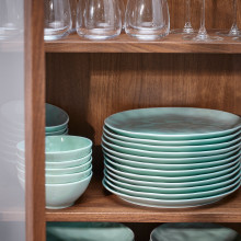 FORELLTETRA صحن, تركواز/رمادي, 29x25 سم