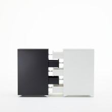 HELMER وحدة درج مع عجلات, أبيض, 28x65 سم