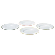 UPPLAGA صحن جانبي, أبيض/ألوان منوعة, 22 سم