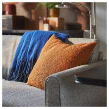 KRYDDBUSKE Cushion cover, brown-red, 50x50 cm