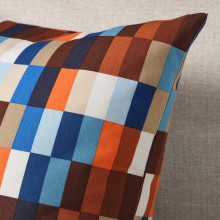 LÖVNATURSKOG غطاء وسادة, بني/أزرق, 50x50 سم