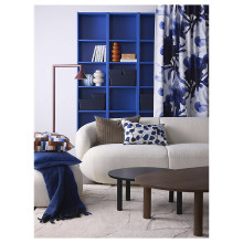 PERSIKOTRÄD غطاء وسادة, أزرق/ورقة, 40x58 سم