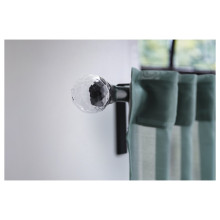 SOLBLOMMOSSA Finials, 1 pair, black/glass