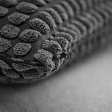 SVARTPOPPEL غطاء وسادة, فحمي, 65x65 سم