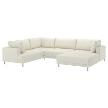UPPÅKRA كنبة شكل U، عدد 4-5 مقاعد, مع أريكة طويلة، يمين/Axvall أبيض-عاجي