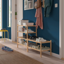 VASSKÄR أثاث المدخل، طقم من 3 قطع, خيزران