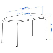 GREJSIMOJS طاولة أطفال, خشب/برتقالي, 84x42 سم