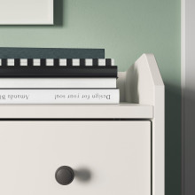 HAUGA خزانة بـ 3 أدراج, أبيض, 70x46x84 سم