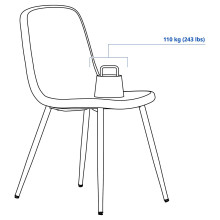 NORDMANSSKÄR كرسي, أسود/Letafors بيج-أصفر