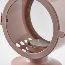 FLODSVALA فانوس لشمعة صغيرة، داخلي/خارجي, وردي فاتح, 21 سم