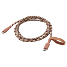 LILLHULT USB-C to lightning, pink/beige, 1.5 m