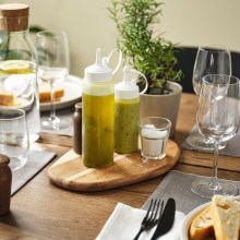 GRILLTIDER قارورة ضغّاط, أبيض/شفاف, 330 مل