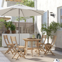 ASKHOLMEN Gateleg table, outdoor, acacia