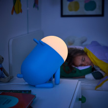 GREJSIMOJS مصباح طاولة LED, إضاءة قابلة للتعتيم/كلب أزرق