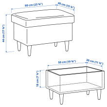 STRANDMON مسند قدم مع تخزين., Tommaboda بيج عميق