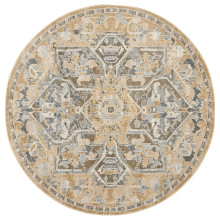 JÄRNVÄG Rug, low pile, ornament pattern beige/dark beige, 195 cm