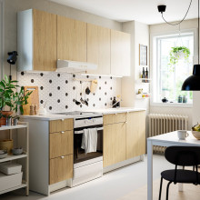 KNOXHULT مطبخ, شكل السنديان, 220x61x220 سم