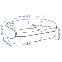 LILLESÄTER كنبة 3 مقاعد, Gunnared أصفر-أخضر فاتح