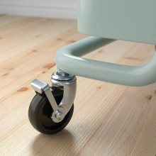 RÅSKOG عربة, تركواز فاتح, 35x45x77 سم