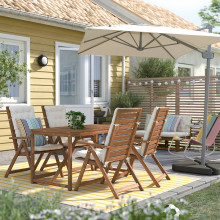 SVALÖN مظلة معلقة, رمادي فاتح-بيج, 300x200 سم