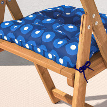 KLÖSAN وسادة كرسي، خارجي, أزرق غامق, 44x44 سم