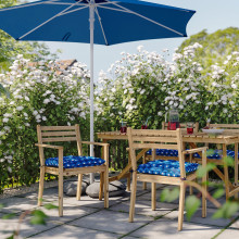 KLÖSAN وسادة كرسي، خارجي, أزرق غامق, 44x44 سم