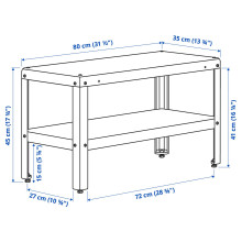 KOLBJÖRN وحدة رفوف, بيج خارجي/داخلي, 80x45 سم