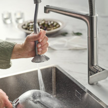 MAJSJÖN خلاط مطبخ قابل للسحب مع رشاش