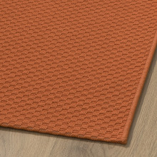 MORUM سجادة بغزل مسطّح، داخلي/خارجي, برتقالي, 80x200 سم