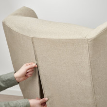 STRANDMON غطاء لكرسي بجناحين, Naggen بيج