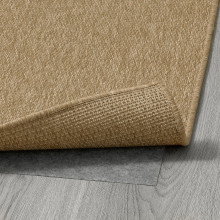 LÄTTBETONG Runner, flatwoven, beige/light brown, 80x150 cm