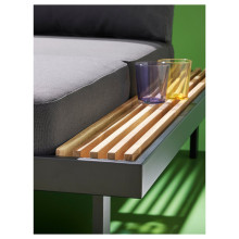 REVSKÄR طقم جلسة 3 مقاعد, فحمي خارجي