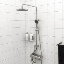 BROGRUND طقم دش إستحمام مع صمام تحويل, طلاء كروم