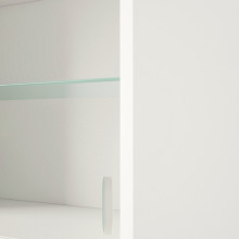 KNOXHULT خزانة حائط بأبواب سحّاب., أبيض, 120x29x37.5 سم