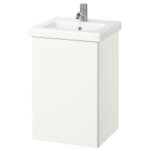 ENHET / TVÄLLEN Wash-stnd w door/wash-basin/tap, white, 44x43x65 cm