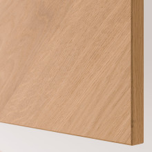 BESTÅ Wall-mounted cabinet combination, white/Hedeviken oak veneer, 180x42x66 cm