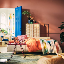IKEA PS 2026 كنبة-سرير 3 مقاعد, Skiftebo رمادي فاتح-بيج