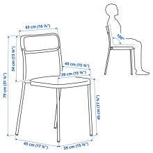 IKEA PS 2026 / VIHALS طاولة و 4 كراسي, أخضر/أبيض, 96 سم