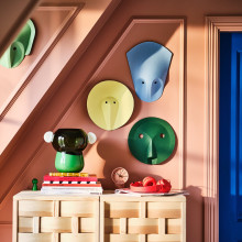 IKEA PS 2026 زينة حائط، طقم 3 قطع, أخضر أزرق فاتح/أصفر