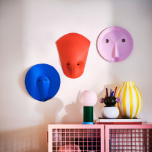 IKEA PS 2026 زينة حائط، طقم 3 قطع, زهري أحمر/أزرق