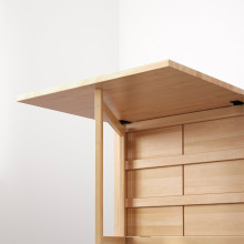 NORDEN طاولة بأرجل تُطوى, بتولا, 26/89/152x80 سم