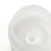 HJULMÖJA زينة طاولة LED, زجاج/يعمل بالبطارية أبيض