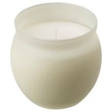 JÄMLIK شمعة معطرة في كأس, فانيلا/بيج فاتح, 50 س
