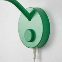 KORVSNÖRE LED wall lamp, dimmable/green