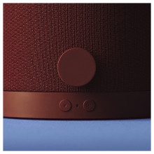KULGLASS Bluetooth speaker lamp, red brown/pink