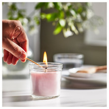 LUGNARE شمعة معطرة في كأس, ياسمين/زهري, 20 س